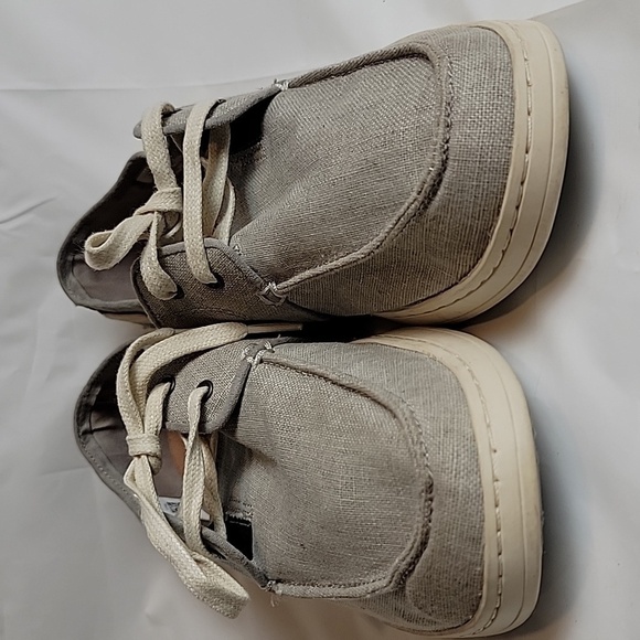 TOMS Drizzle Gray Coated Linen Culver Boat Shoe - Picture 8 of 10